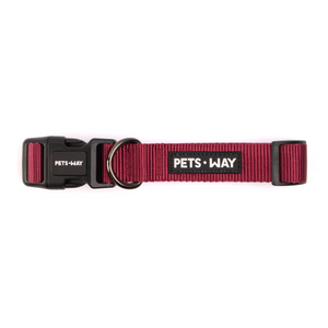 Wine Dog Collar Leash Set