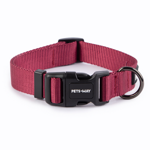 Wine Dog Collar Leash Set