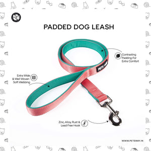 Peach padded  Dog Leash