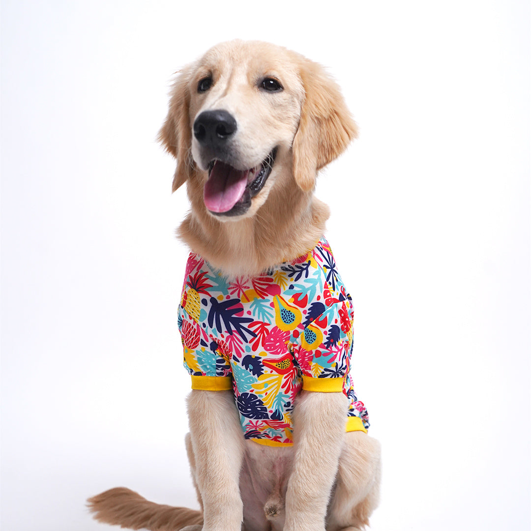 Tropical Printed Dog T-Shirt