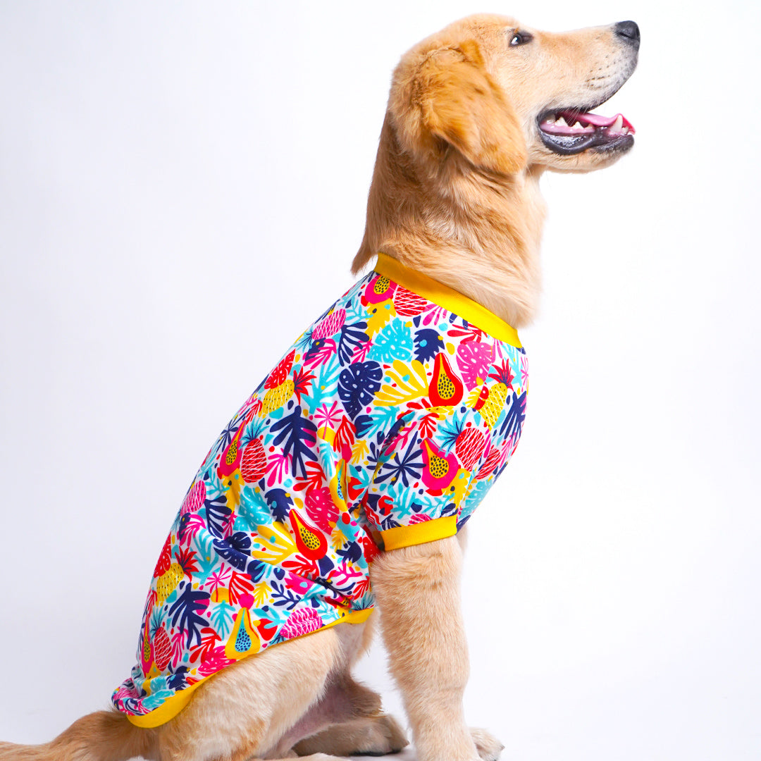 Tropical Printed Dog T-Shirt