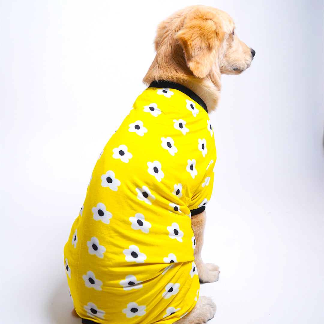 Daisy Printed Dog Jumpsuit