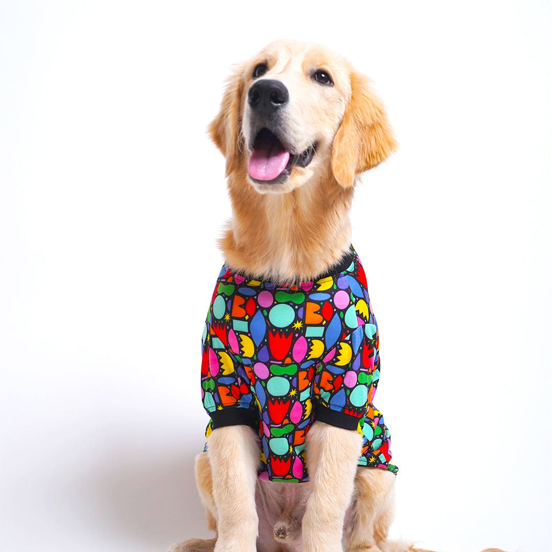 Pacman Printed Dog T-Shirt