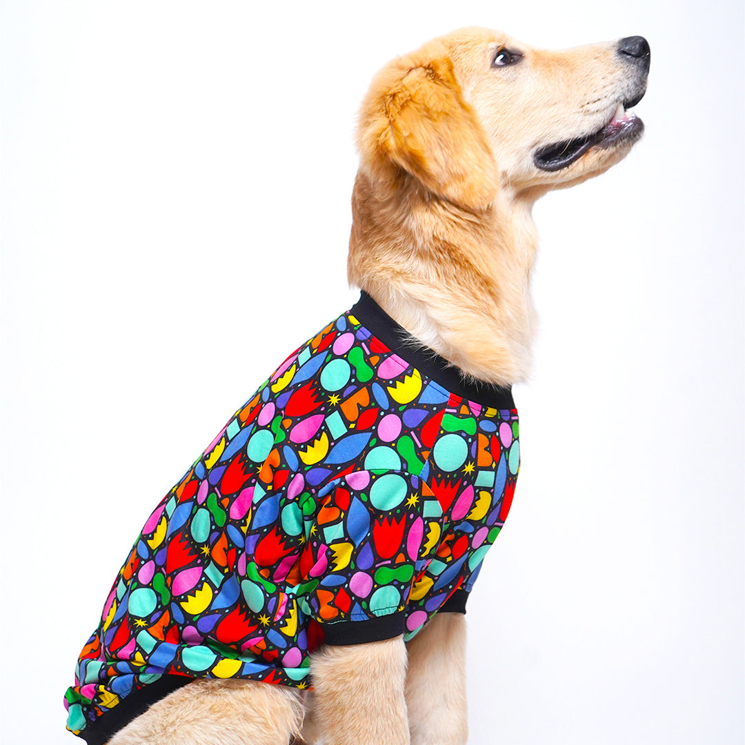 Pacman Printed Dog T-Shirt