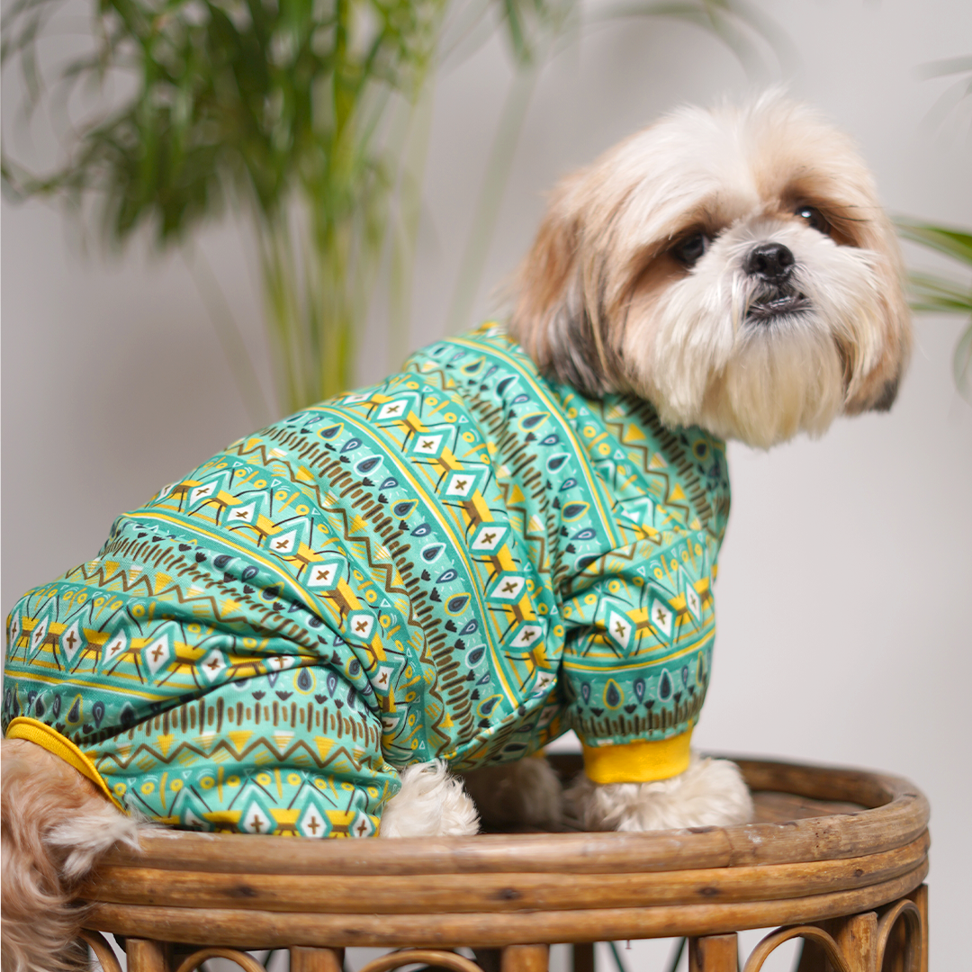 Tribal Printed Dog Jumpsuit