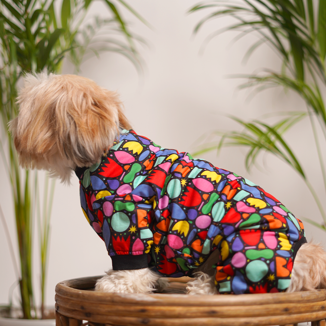 Pacman Printed Dog Jumpsuit