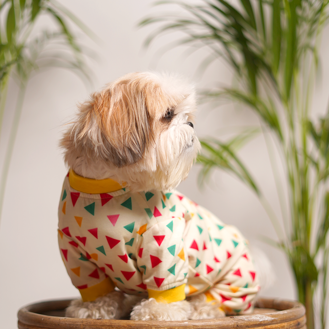 Tazzo Printed Dog Jumpsuit