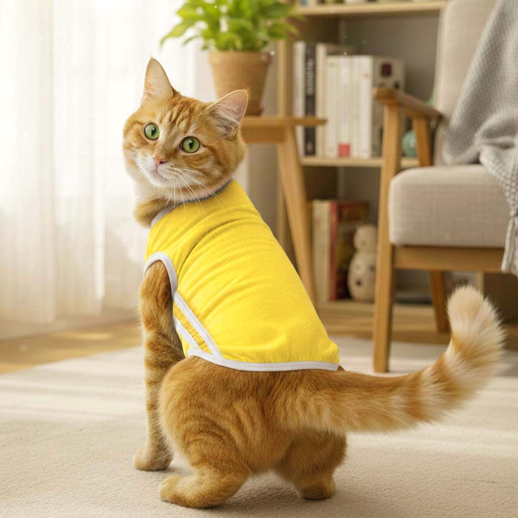 Dive In Stripes - Yellow Cat TShirt